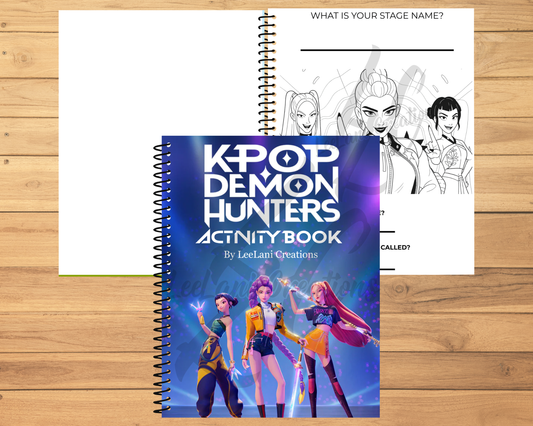 K-Pop Demon Hunters Activity Book (Printed Edition) | Coloring & Game Book for Kids | Party Favor Gift |