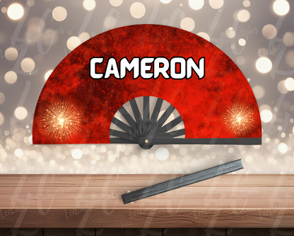Custom Clack Fan – Personalized Name | Loud Folding Hand Fan