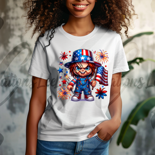 Patriotic Horror T-Shirt - 4th of July Horror Graphic Tee