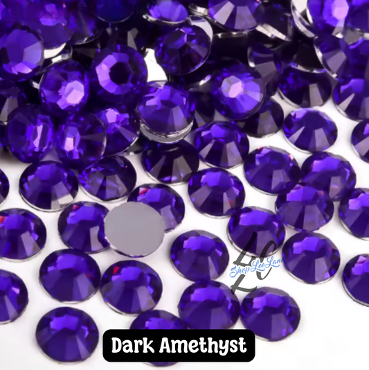 Dark Amethyst Rhinestones ✨ Purple Jelly Flatback Bling