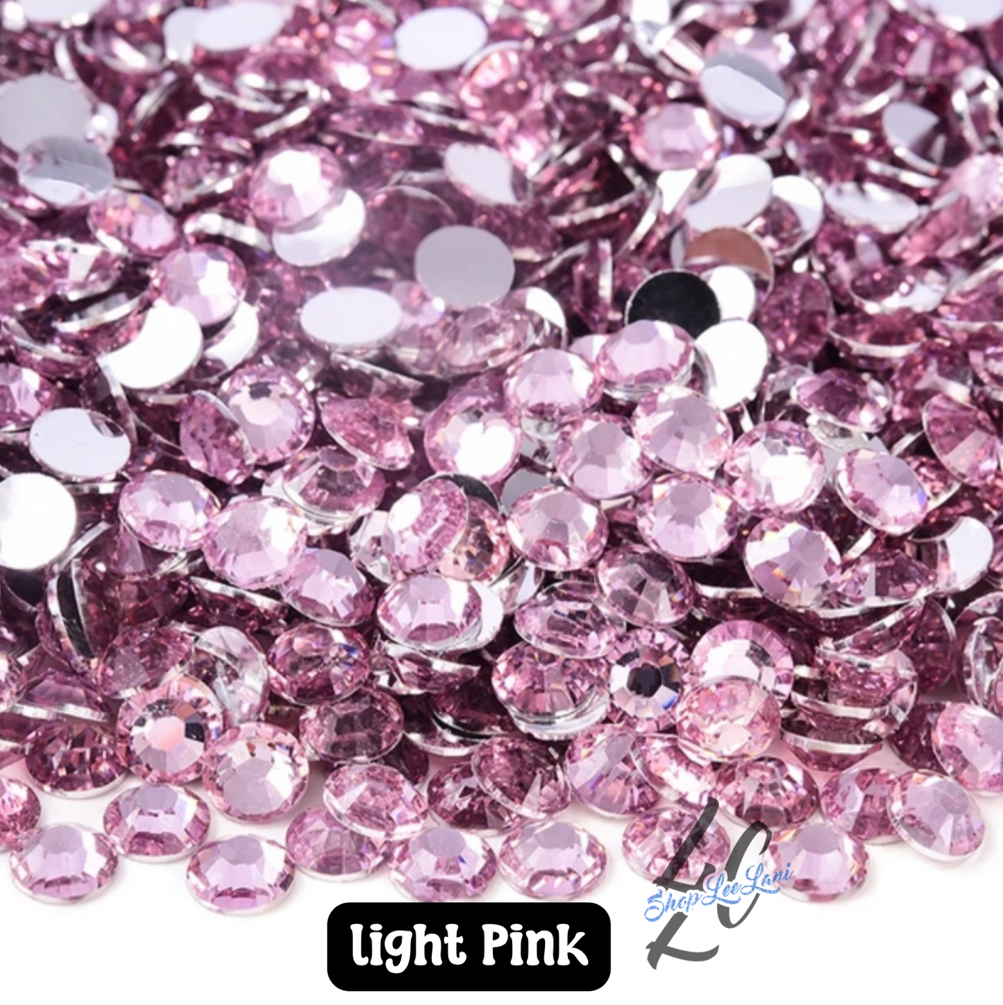 Light Pink Jelly Flatback Rhinestones | 3mm SS10 | 5,000 pcs