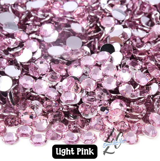 Light Pink Jelly Flatback Rhinestones | 3mm SS10 | 5,000 pcs