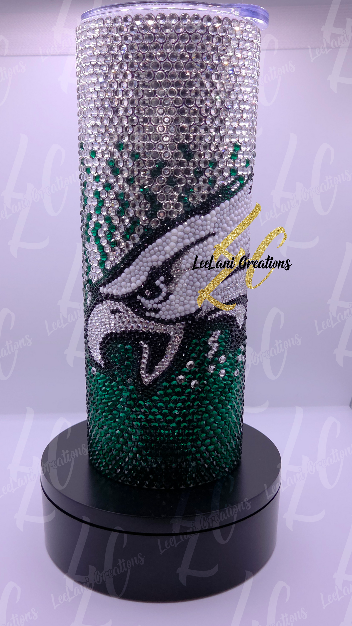 20oz Philadelphia Game Day Eagle Inspired Rhinestone Tumbler