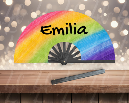 Custom Clack Fan – Personalized Name | Loud Folding Hand Fan