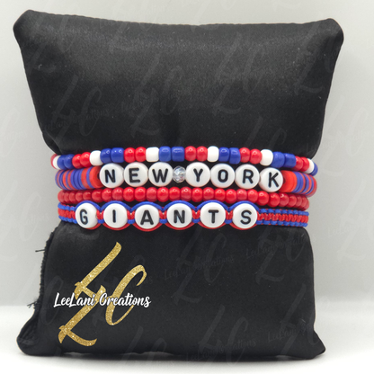 Custom Game Day Fan Stack Bracelets – Handmade Team Color Bracelet Set
