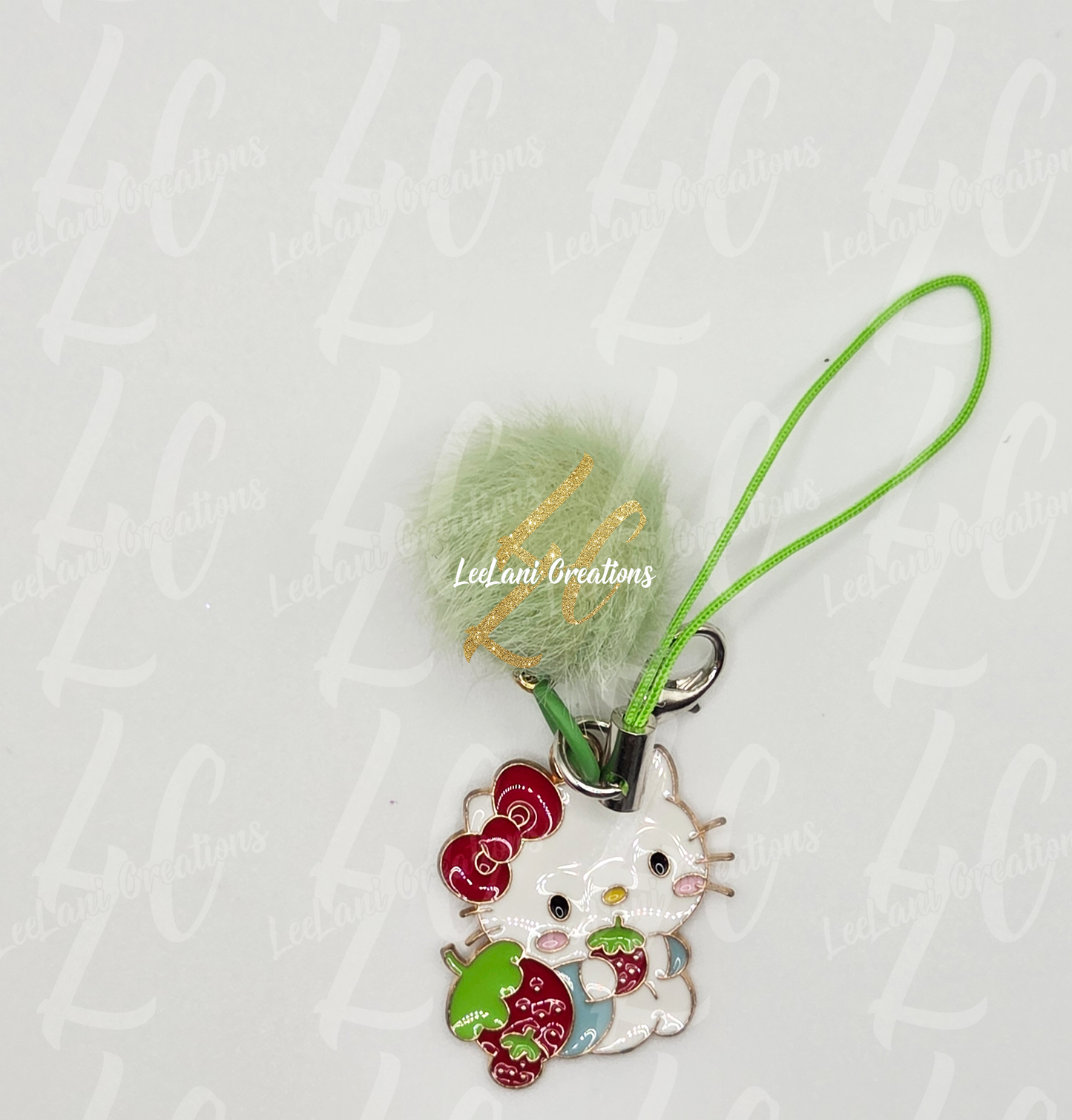 Fuzzy Kawaii Character Phone Charm – Soft Pom-Pom & Cute Charm Accessory | Sanrio-Inspired Bag Dangler | Wristlet Loop Keychain