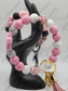 Chic Pink Jesus Silicone Bead Keychain Bracelet – Stylish & Functional Accessory