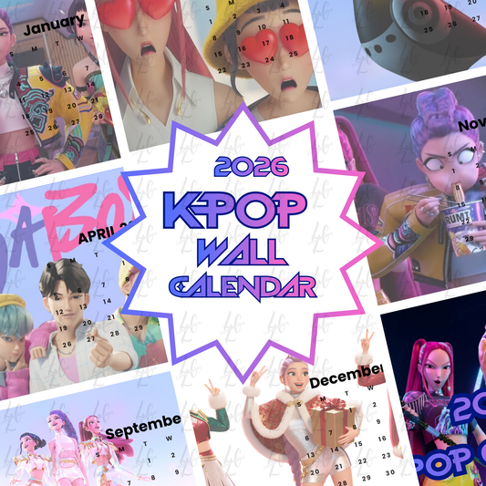 2026 K-Pop Wall Calendar – Style 1 | 8.5×11 Full Color Spiral Bound