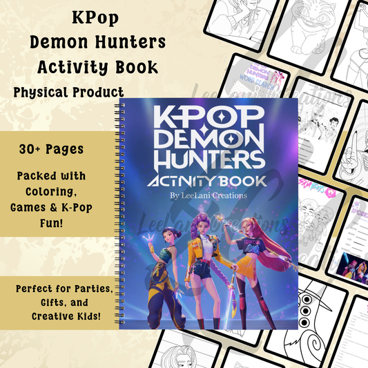 K-Pop Demon Hunters Activity Book (Printed Edition) | Coloring & Game Book for Kids | Party Favor Gift |