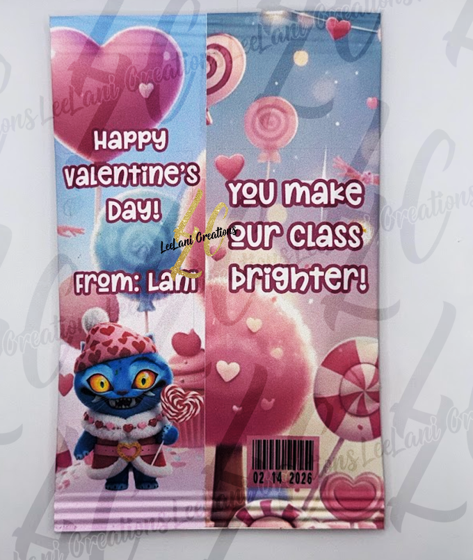 K Pop Valentine Treat Bags | Classroom Valentine Favor Bags | Cute Character Valentine Bags | Empty or Filled Candy Bags | Kids Valentine Exchange