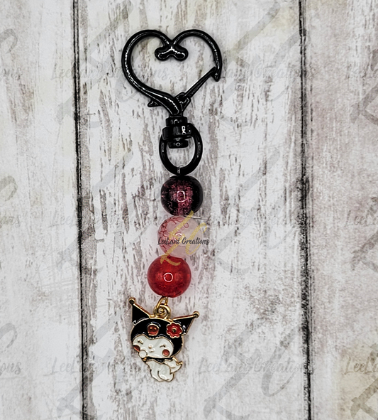 Cute Kuromi-Inspired Backpack Charm |  Anime Aesthetic Purse Charm