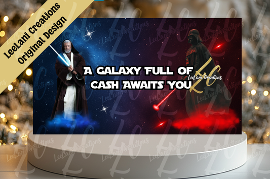Galaxy-Inspired Cash Gift Box | Custom “Credits” Money Holder | Personalized Sci-Fi Gift Box (Cash Not Included)