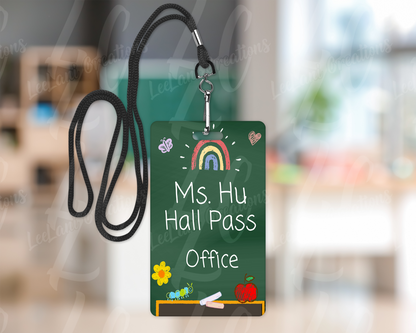 Custom Chalkboard Hall Passes – Set of 6 for Teachers