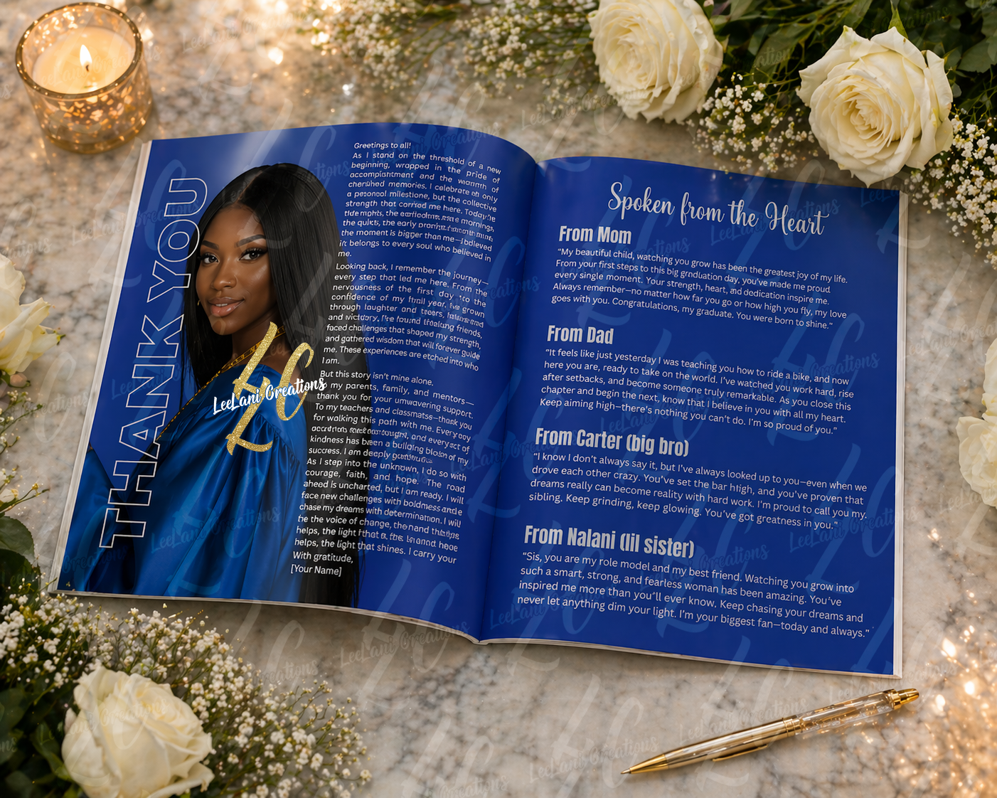 Custom Graduation Magazine — Personalized Senior Keepsake, Class of 2026 Honor Edition, 8-Page Custom Photo Magazine Gift