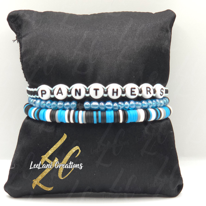 Custom Game Day Fan Stack Bracelets – Handmade Team Color Bracelet Set