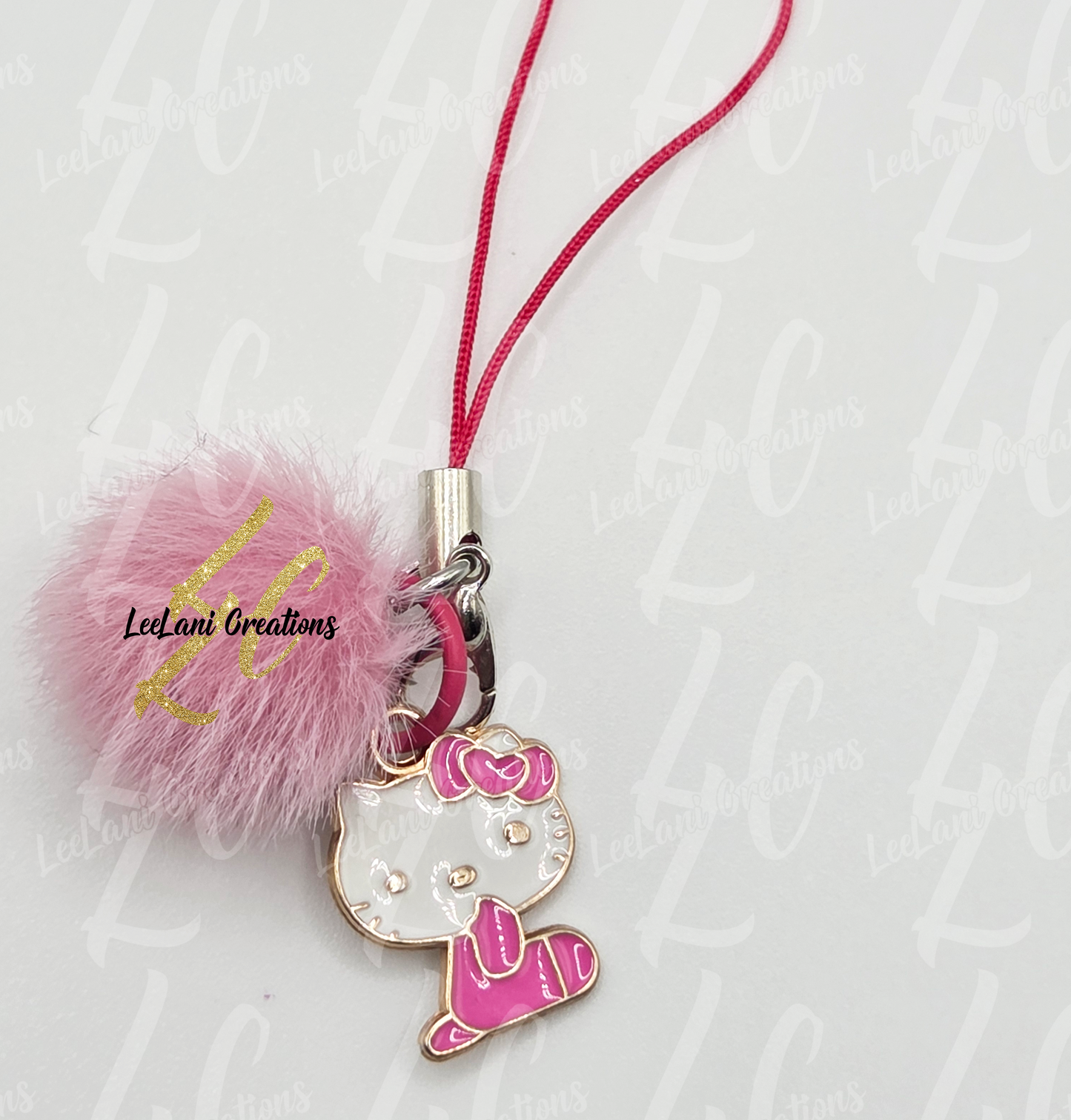 Fuzzy Kawaii Character Phone Charm – Soft Pom-Pom & Cute Charm Accessory | Sanrio-Inspired Bag Dangler | Wristlet Loop Keychain