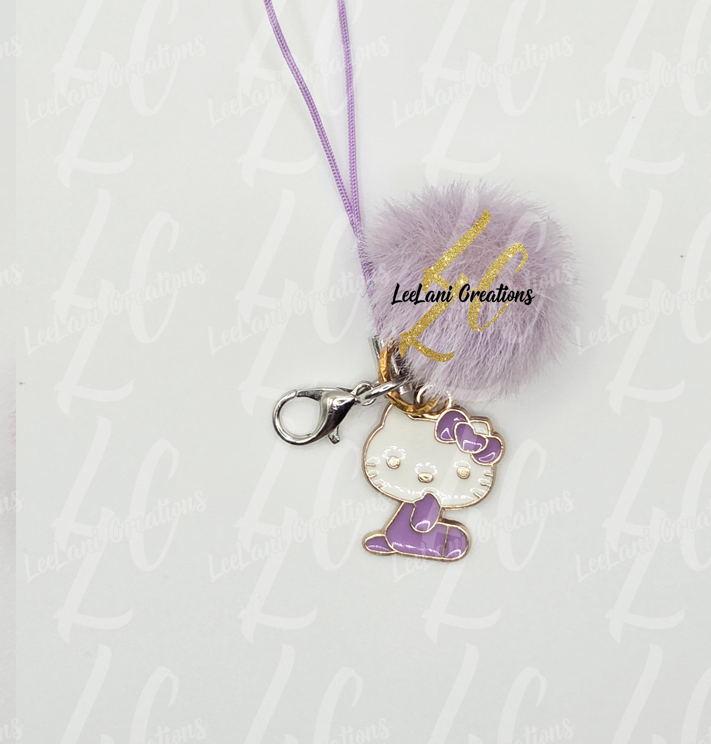 Fuzzy Kawaii Character Phone Charm – Soft Pom-Pom & Cute Charm Accessory | Sanrio-Inspired Bag Dangler | Wristlet Loop Keychain