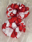 Valentine's Day Boutique Hair Bows – Red, Black & White Polka Dot Ribbon Bow Set