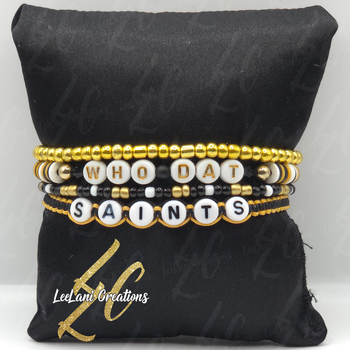 Custom Game Day Fan Stack Bracelets – Handmade Team Color Bracelet Set