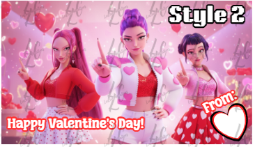 K-Pop Valentine Cards for Kids | Personalized Classroom Valentines | Printed Candy Cards | Choose Your Style