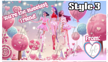 K-Pop Valentine Cards for Kids | Personalized Classroom Valentines | Printed Candy Cards | Choose Your Style