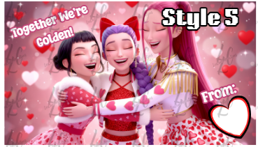 K-Pop Valentine Cards for Kids | Personalized Classroom Valentines | Printed Candy Cards | Choose Your Style