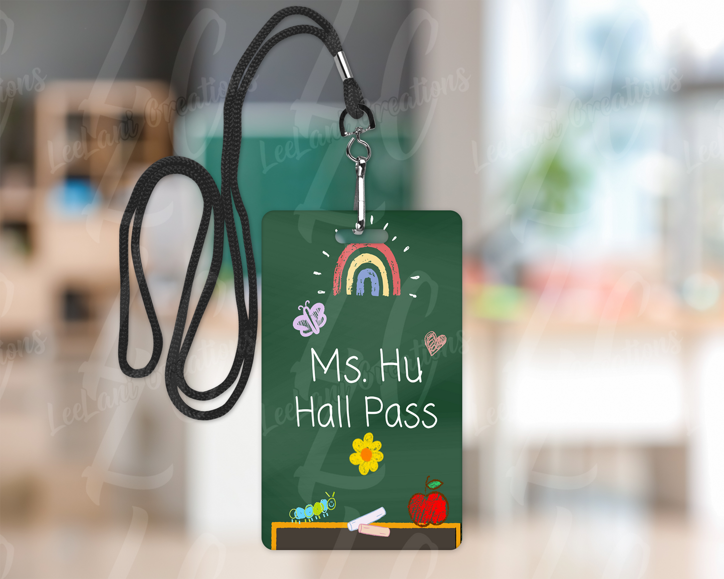 Custom Chalkboard Hall Passes – Set of 6 for Teachers