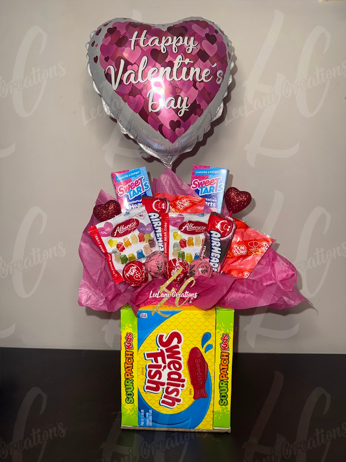 Valentine’s Day Candy-Only Gift Basket (No Chocolate)