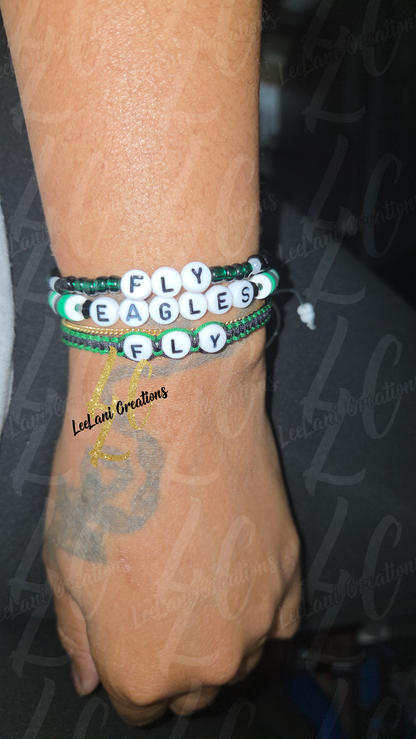 Custom Game Day Fan Stack Bracelets – Handmade Team Color Bracelet Set