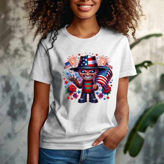 Patriotic Horror T-Shirt - 4th of July Horror Graphic Tee