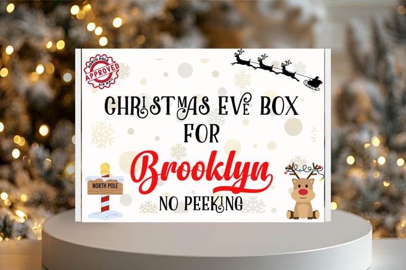 Personalized Christmas Eve Box – Special Delivery from Santa | Holiday Gift Set for Boys & Girls |Custom Christmas Eve Box