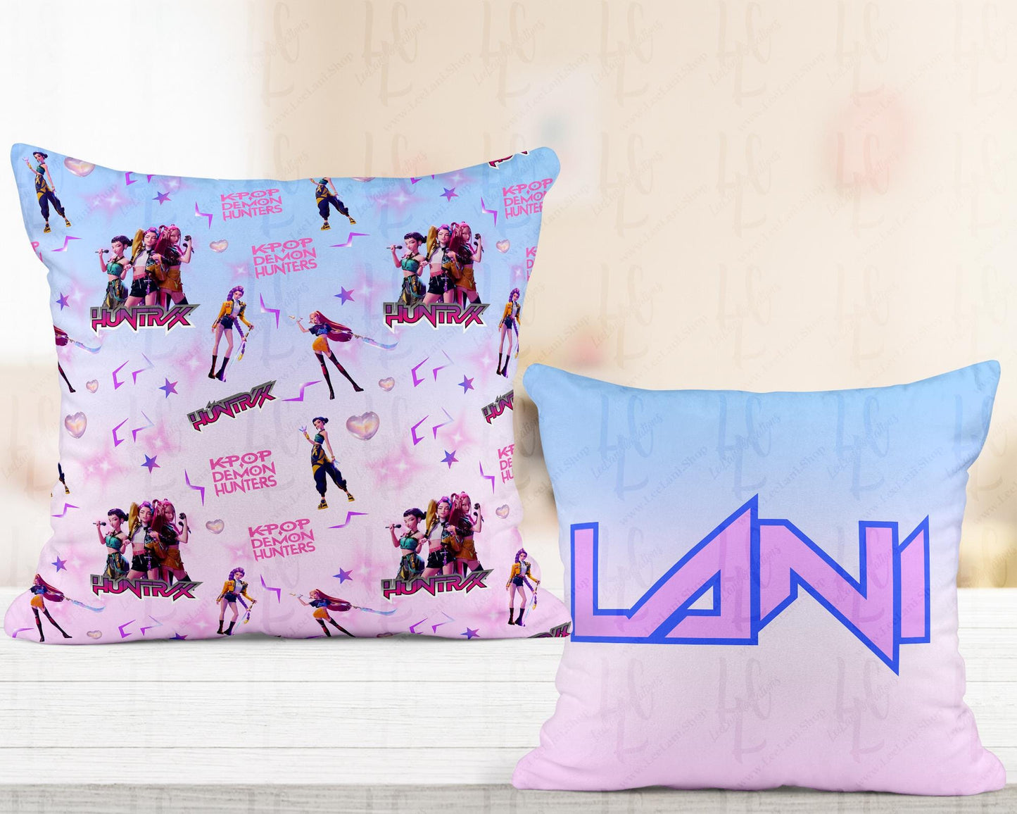 Handmade K-Pop Inspired Custom Name Pillow 16x16 – Personalized Fan Room Decor (Copy)