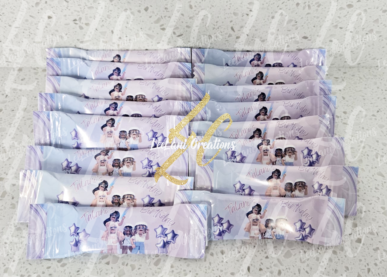 Custom Party Favors – Personalized Treat Bags, Snack Wrappers & More