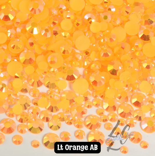 Light Orange AB Rhinestones SS10 ✨ Resin Flatback Bling (5000 pcs)