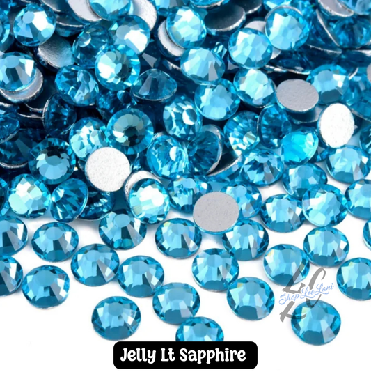 Jelly Lt Sapphire Rhinestones ✨ Blue Resin Flatback Bling