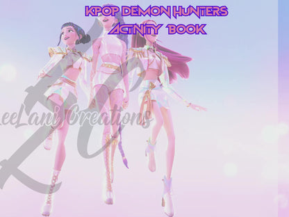 K-Pop Demon Hunters Activity Book (Printed Edition) | Coloring & Game Book for Kids | Party Favor Gift |