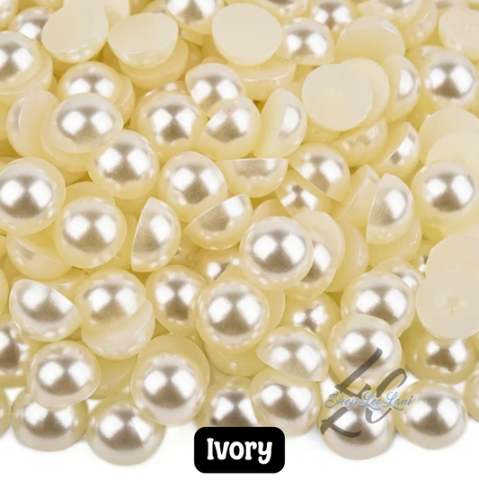 Ivory Flatback Pearls 5mm ✨ High Quality ABS Half Pearls (1000 pcs)