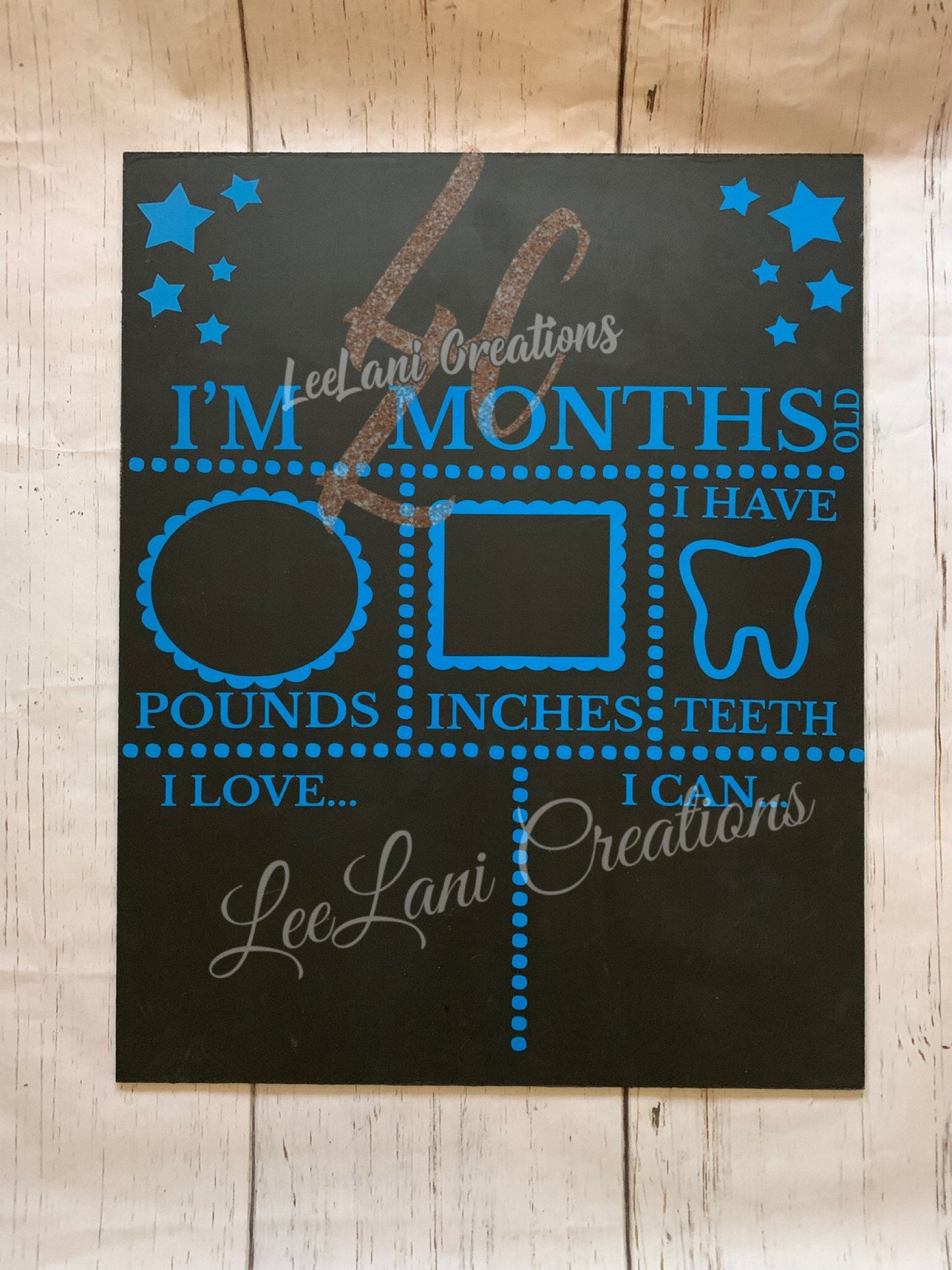 Handmade Customizable Growth Milestone Chalkboard - Personalize Color & Size