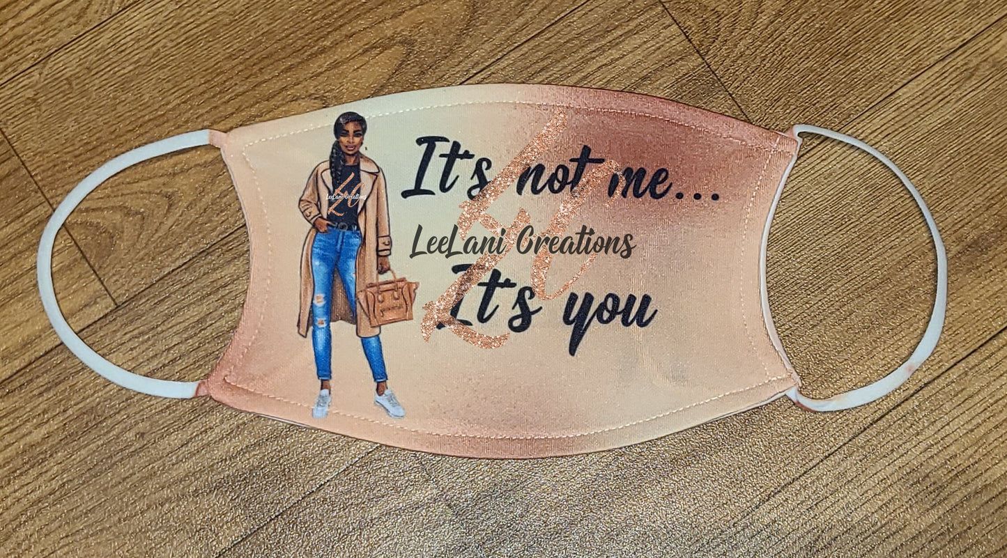 It's Not Me..It's You Reuseable Washable Face Mask with Filter | Unisex Face Mask | Facemask