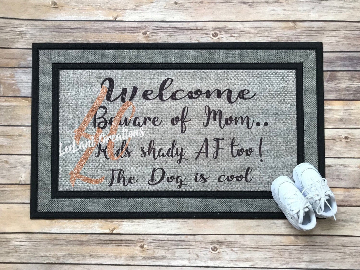 Welcome Beware of Mom Door Mat | Custom Door Mat| Funny Door Mat | Personalized Door Mat