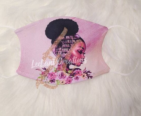 Black Beauty Floral Elegance Face Mask