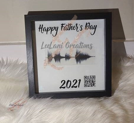 Soundwave Shadowbox | Father's Day Shadow Box | Playable QR Code| Photo Shadowbox| Personalized Shadowbox| Mother's Day| Shadowbox