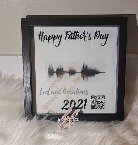 Soundwave Shadowbox | Father's Day Shadow Box | Playable QR Code| Photo Shadowbox| Personalized Shadowbox| Mother's Day| Shadowbox