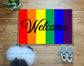 PRIDE Welcome Mat | Welcome Mat | Funny Doormat | Cute Doormat| Custom Doormat |Rainbow Doormat | LGBTQ Doormat