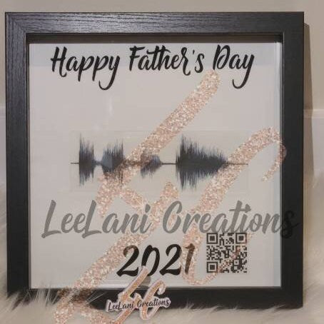 Soundwave Shadowbox | Father's Day Shadow Box | Playable QR Code| Photo Shadowbox| Personalized Shadowbox| Mother's Day| Shadowbox