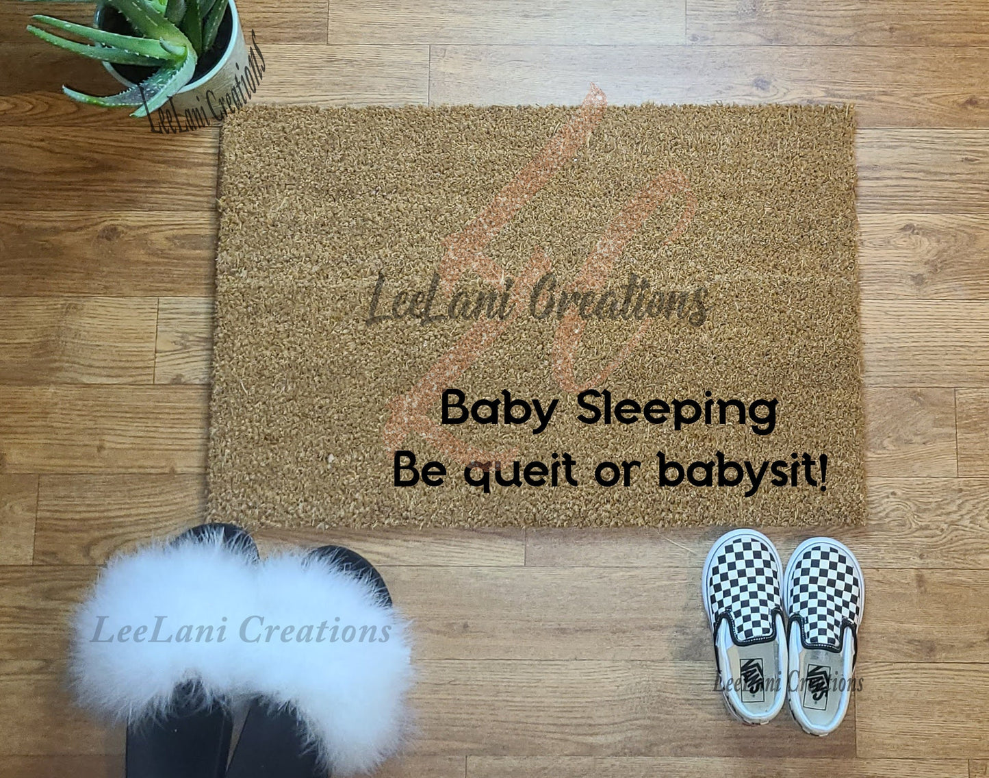 Cute Shoes, Now Take them Off Doormat | Funny Doormat | Cute Doormat| Custom Doormat | 3 Styles Baby sleeping