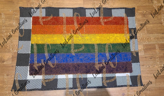 PRIDE Welcome Mat | Welcome Mat | Funny Doormat | Cute Doormat| Custom Doormat |Rainbow Doormat | LGBTQ Doormat