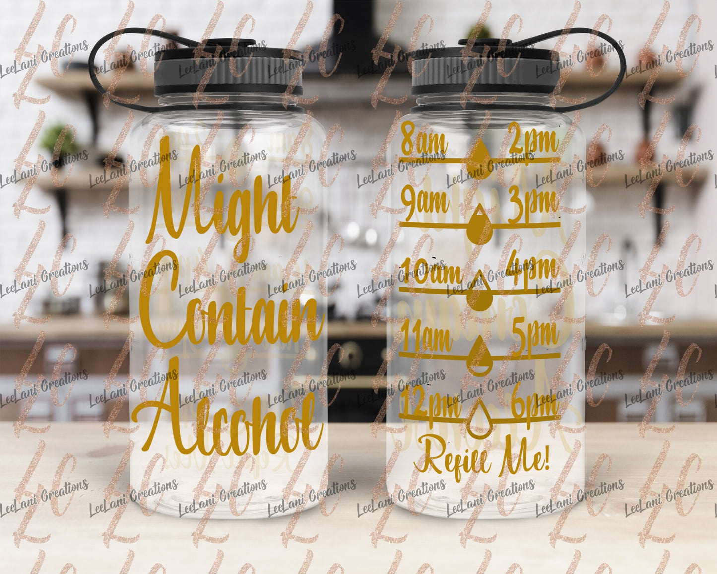 Might Contain Alcohol 25 ounce water bottle | Water Tracking Water Bottle | Drink Tracking Water Bottle | Custom Water Bottle