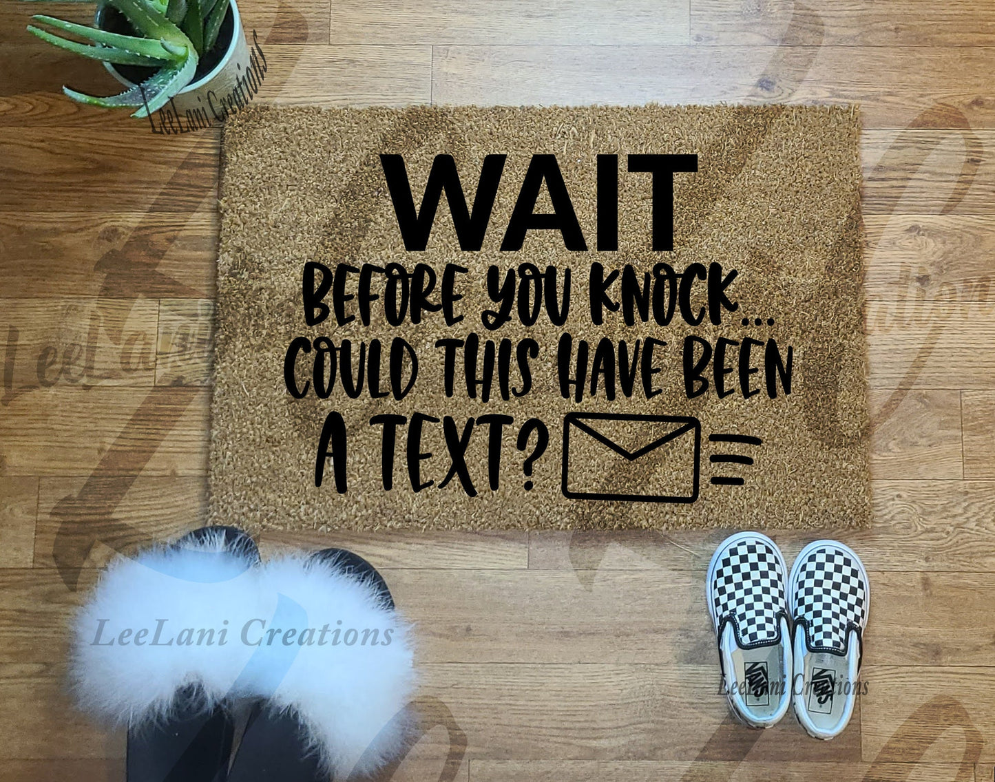 "Knock, Knock. Who's There? 'Could This Have Been a Text?' Doormat"