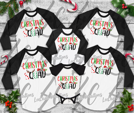 Christmas Squad T-Shirts | Christmas Squad Family Shirts | Christmas Squad Raglan Tee